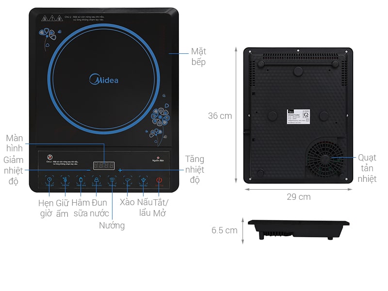 Bếp hồng ngoại Midea MIR-B2018DF 2000W