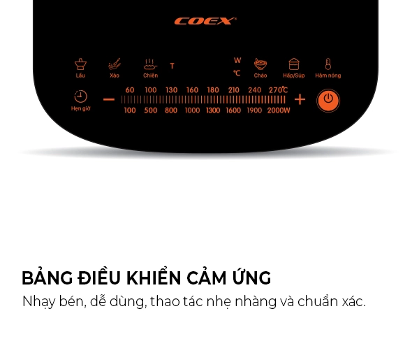 Bếp từ cảm ứng Coex CI-3367 (2000W, Kèm nồi lẩu)