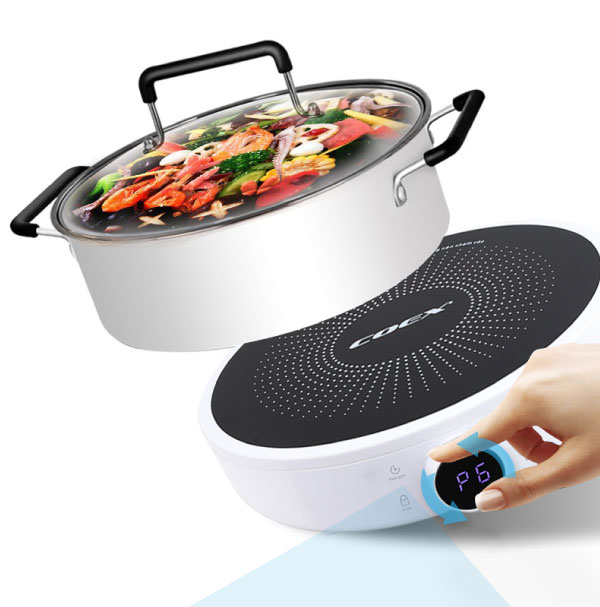 Bếp từ cảm ứng đa năng Coex CI-3364 (2000W, Kèm nồi lẩu)