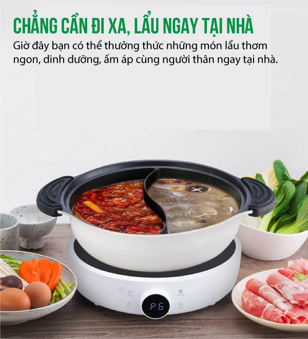 Bếp từ cảm ứng đa năng Coex CI-3364 (2000W, Kèm nồi lẩu)