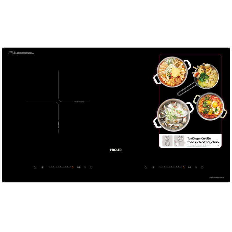 Bếp từ đôi 2 vùng nấu Inverter Roler RIH-6117I