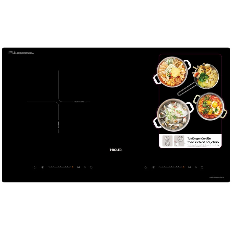 Bếp từ đôi 2 vùng nấu Inverter Roler RIH-6117I