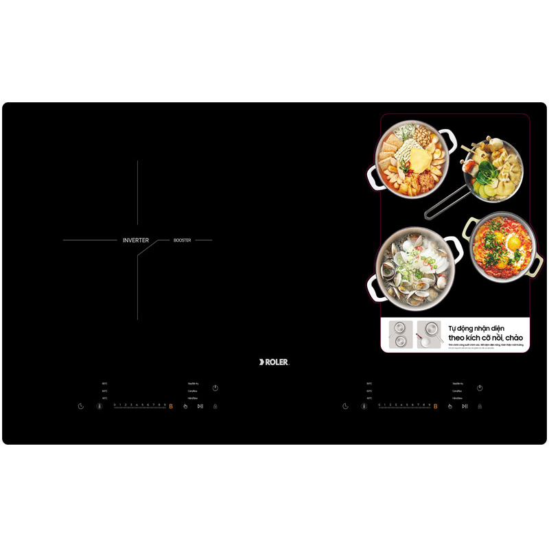 Bếp từ đôi 2 vùng nấu Inverter Roler RIH-6118I (4600W)