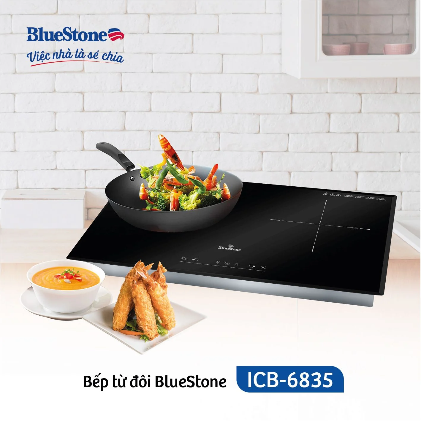 Bếp từ đôi Bluestone ICB-6835 (3200W)