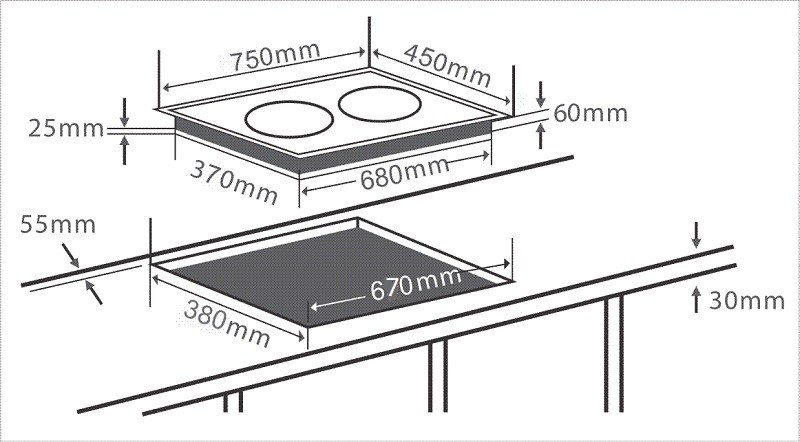 Bếp từ đôi Chef's EH-DIH330 3600W