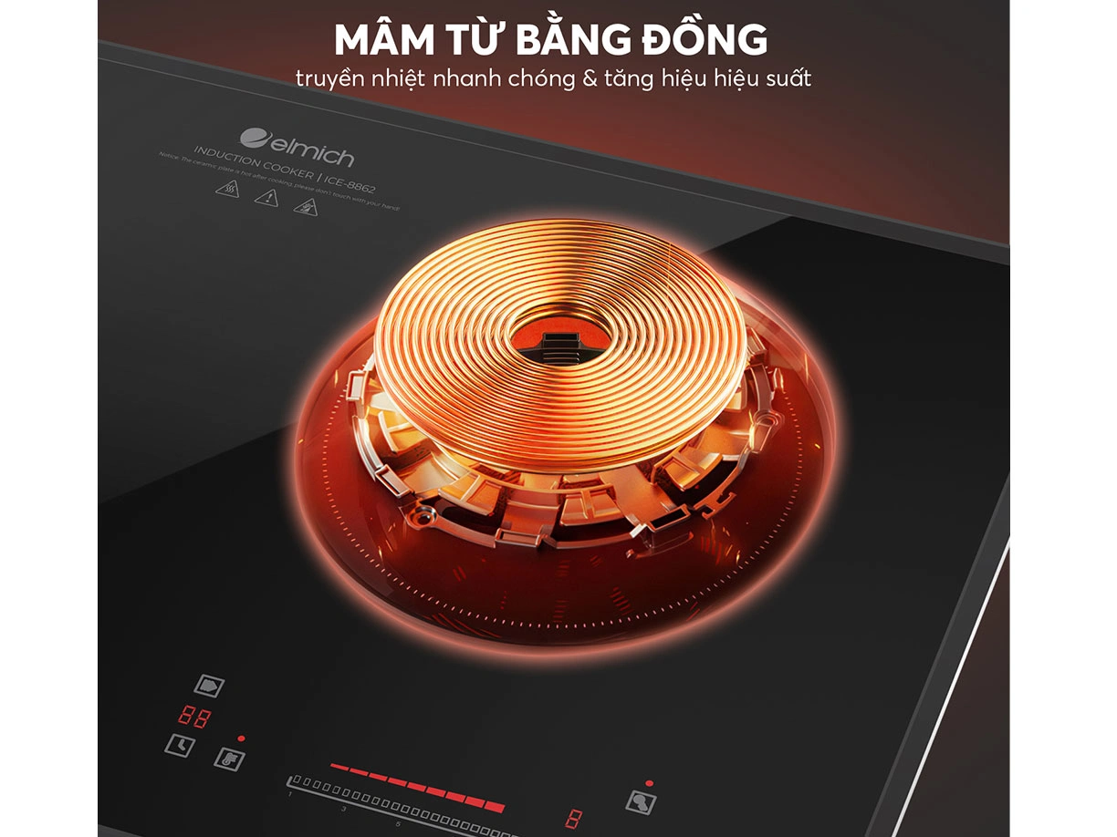 Bếp từ đôi Elmich ICE-8862