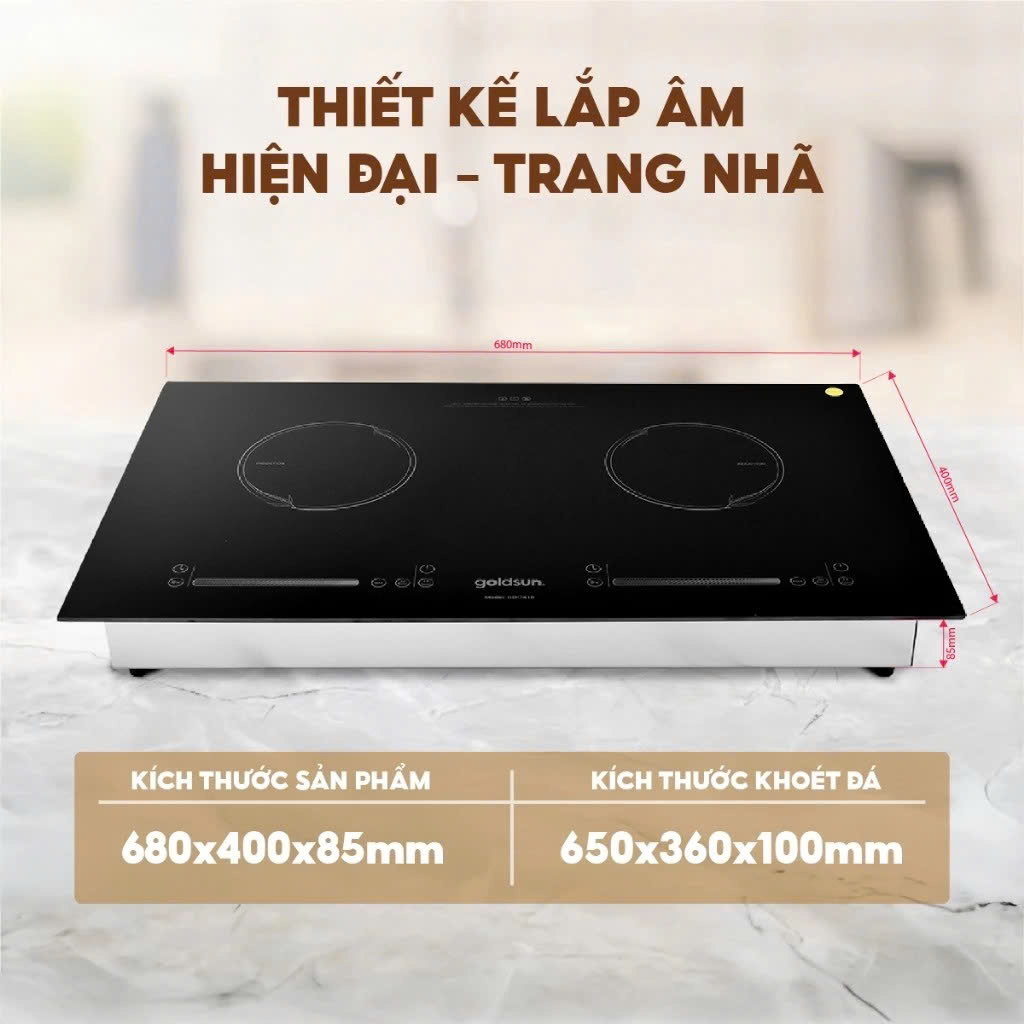 Bếp từ đôi Goldsun GDI7410-V (4000W)