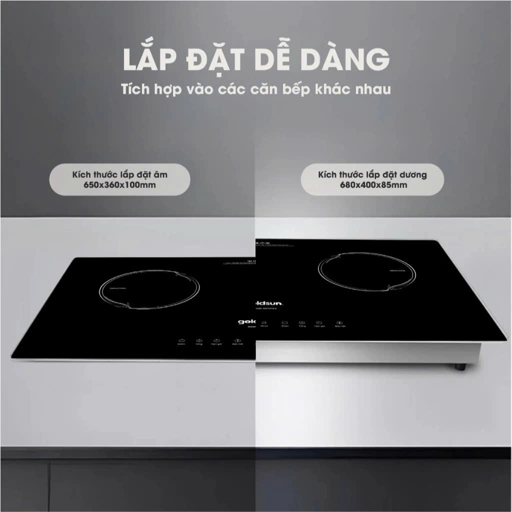 Bếp từ đôi Goldsun GDI7410-V (4000W)
