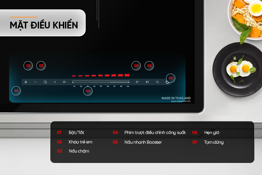 Bếp từ đôi Sunhouse Mama MMB82102-TMT- Thailand