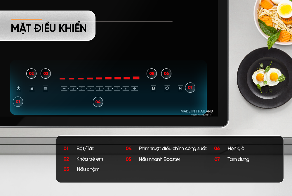 Bếp từ đôi Sunhouse Mama MMB82112-TMT- Thailand