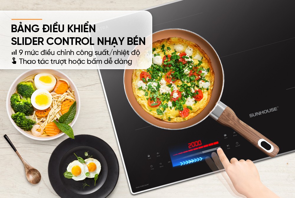 Bếp từ đôi Sunhouse SHB81232-MT