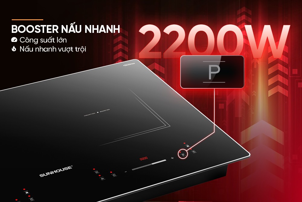 Bếp từ đôi Sunhouse SHB82122-MT