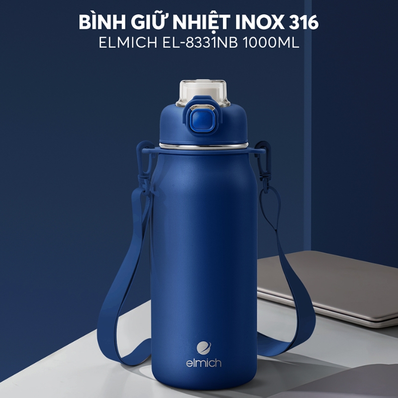 Bình giữ nhiệt 1000ml inox 316 Elmich EL8331NB