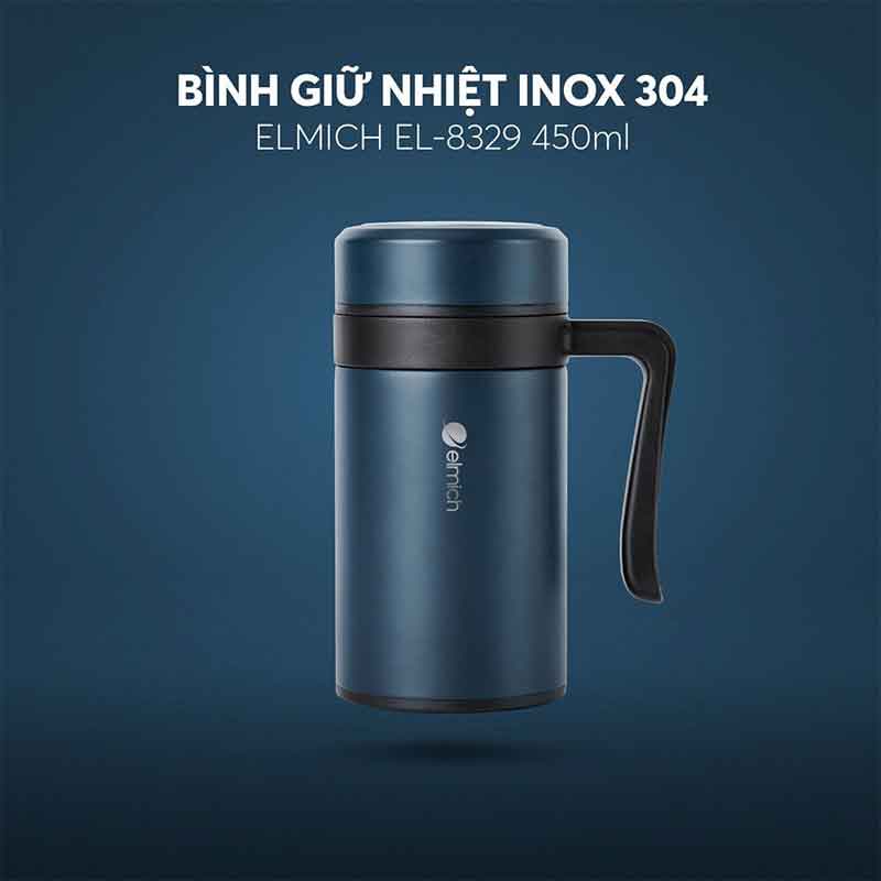 Bình giữ nhiệt 450ml inox 304 Elmich EL8329