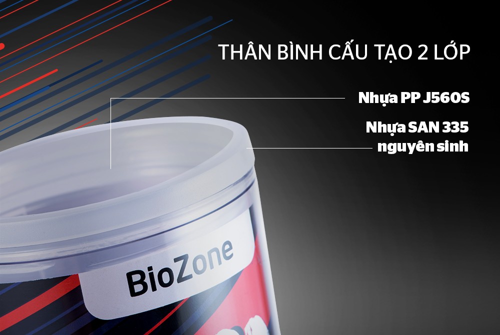 Bình giữ nhiệt Biozone 500ml nắp đen KB-WA500PB