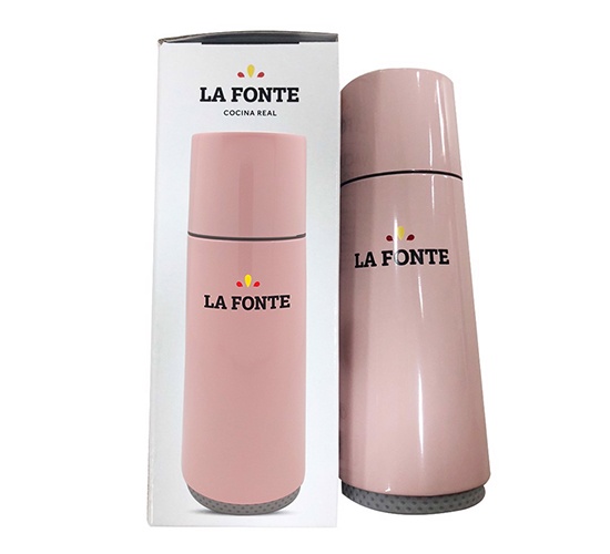 Bình giữ nhiệt LAFONTE 370ml màu hồng- 000891