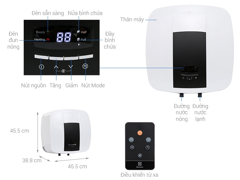 Bình nóng lạnh 30 lít Electrolux EWS302DX-DWE