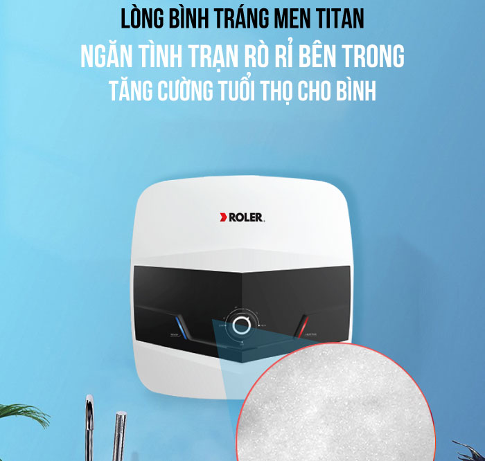 Bình nóng lạnh gián tiếp Roler 20L WH-8111 kiểu vuông