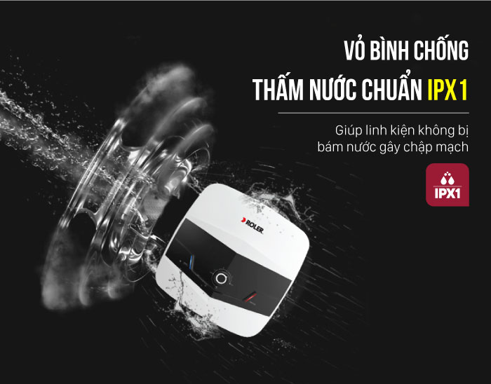 Bình nóng lạnh gián tiếp 30L Roler WH-8113 (Kiểu vuông)