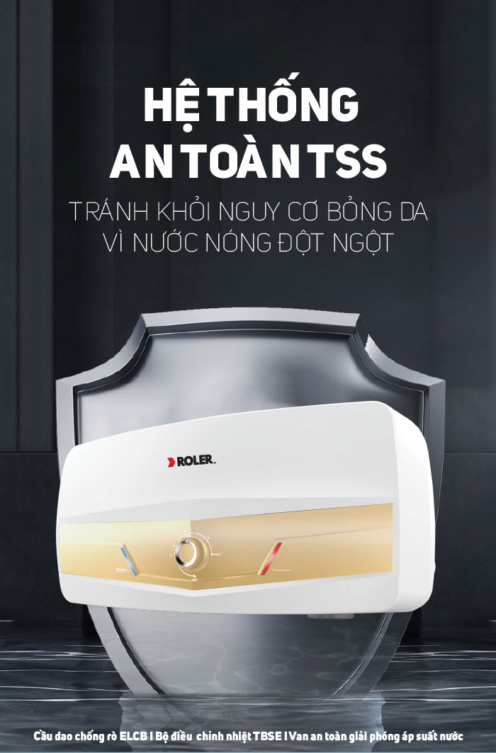 Bình nóng lạnh gián tiếp 30L Roler WH-8115 (Kiểu ngang)