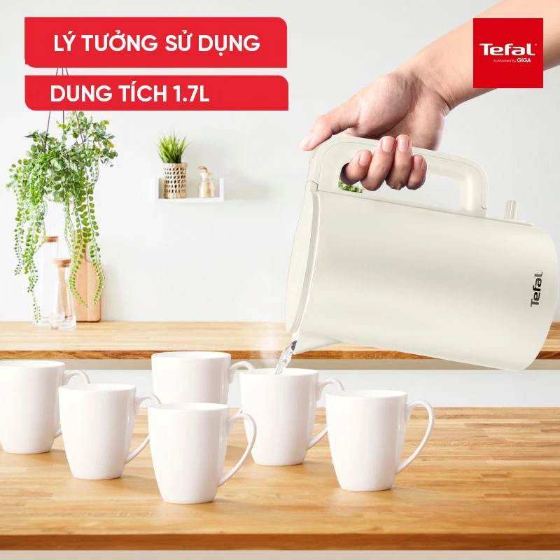 Bình siêu tốc 2 lớp 1,5L Tefal Colour KO1408E0 - Black