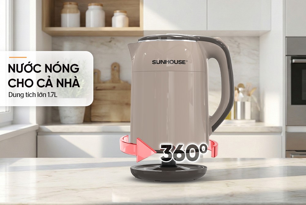 Bình siêu tốc inox 2 lớp 1.7L Sunhouse SHD1359