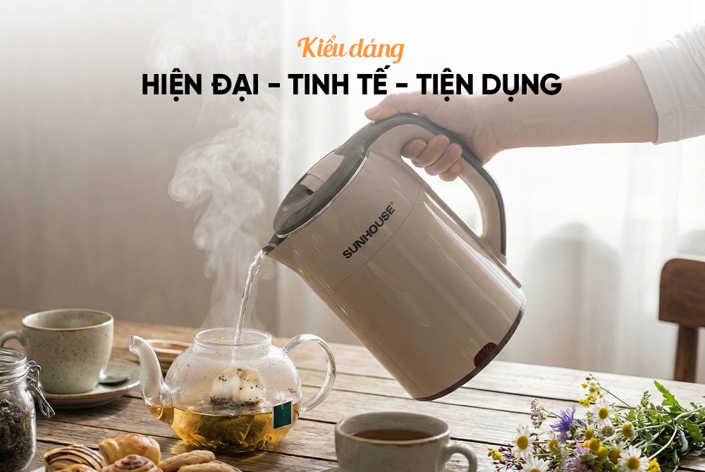 Bình siêu tốc inox 2 lớp 1.7L Sunhouse SHD1359