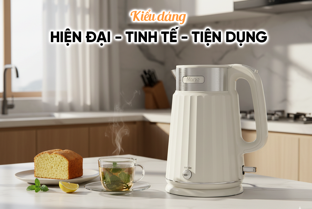 Bình siêu tốc inox 2 lớp 2L Sunhouse Mama SHD1395