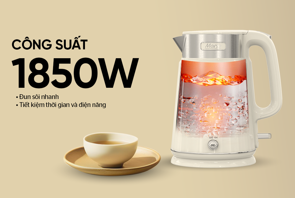 Bình siêu tốc inox 2 lớp 2L Sunhouse Mama SHD1395