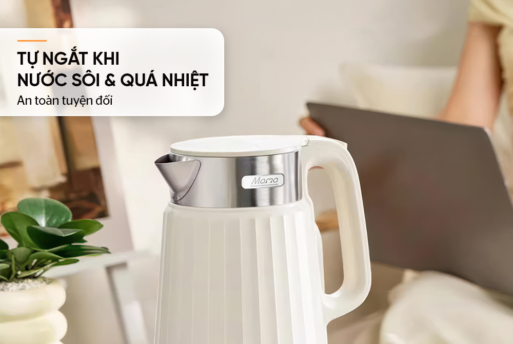 Bình siêu tốc inox 2 lớp 2L Sunhouse Mama SHD1395