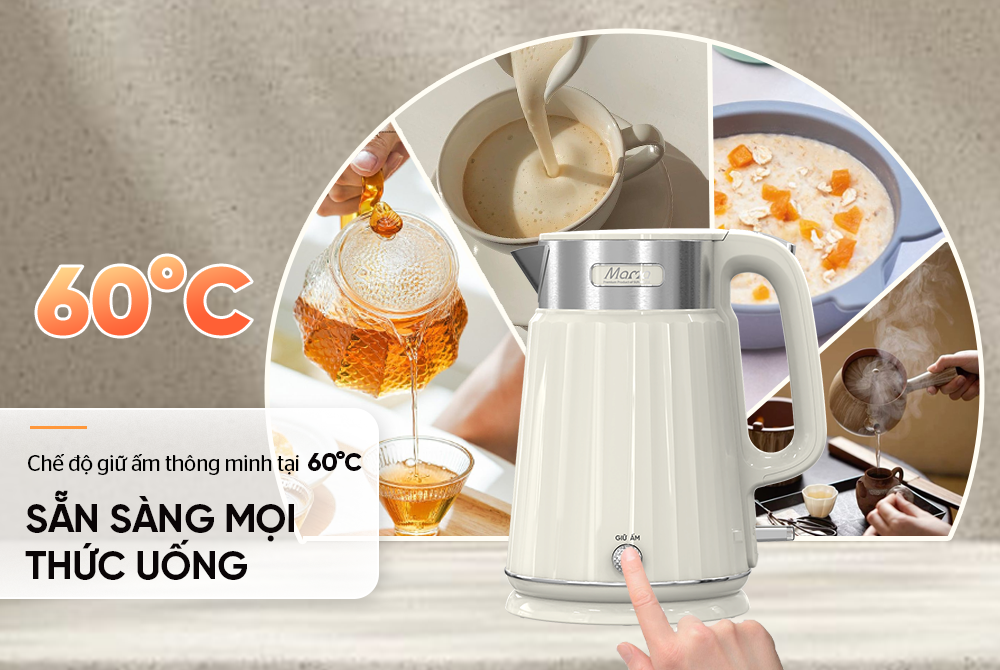 Bình siêu tốc inox 2 lớp 2L Sunhouse Mama SHD1395