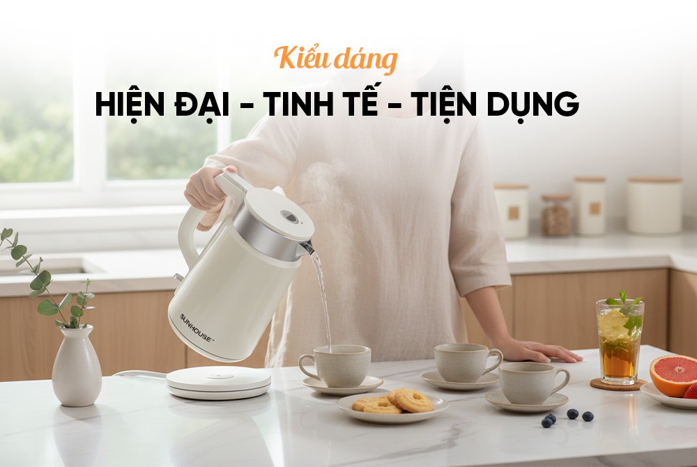 Bình siêu tốc inox 2 lớp 2L Sunhouse SHD1387