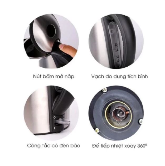 Ấm siêu tốc 1.7 Lít Lock&Lock EJK117SLV 2200W