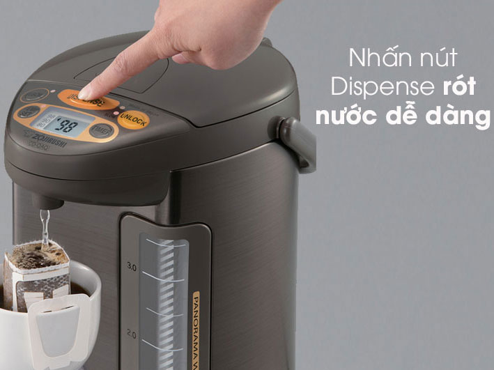 Bình thủy điện 4L Zojrushi CD-QAQ40-TA-Japan