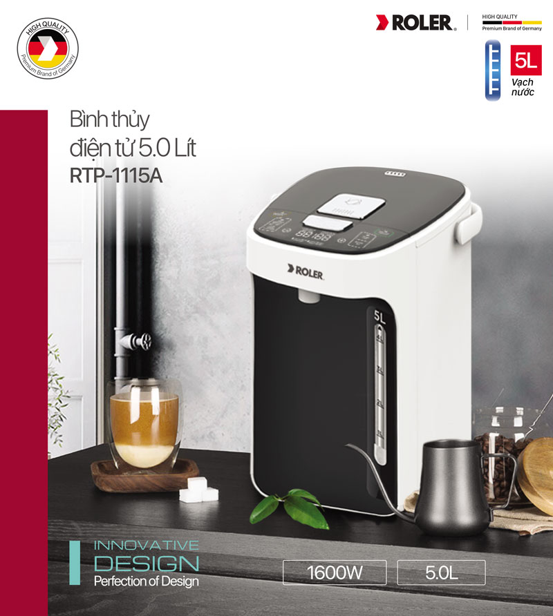 Bình thủy điện tử 5 Lít Roler RTP-1115A