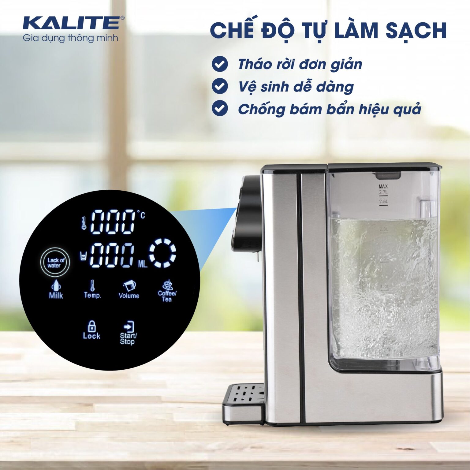 Bình Thủy Đa Năng Kalite 2.7L KL-888