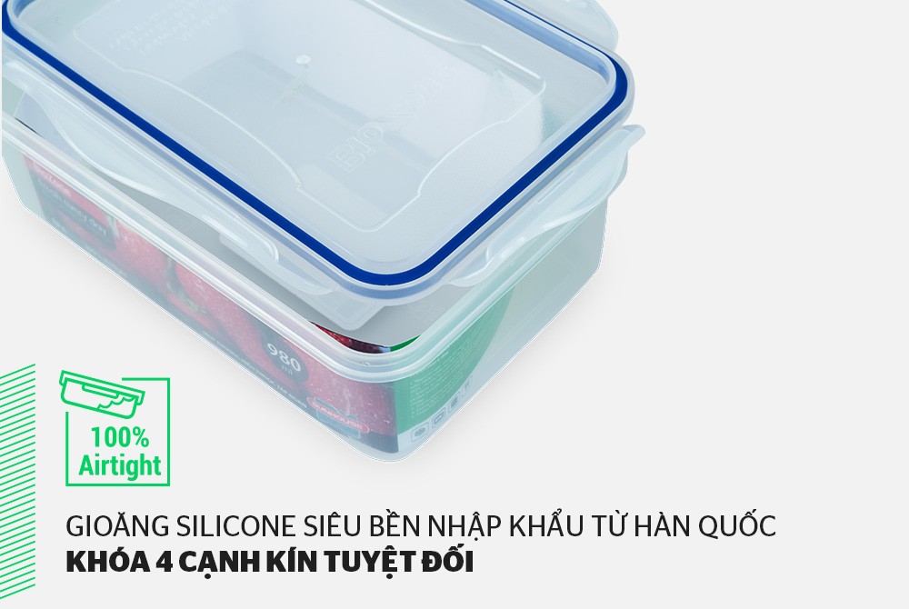 Bộ 3 hộp bảo quản thực phẩm BioZone KB-CO3P02