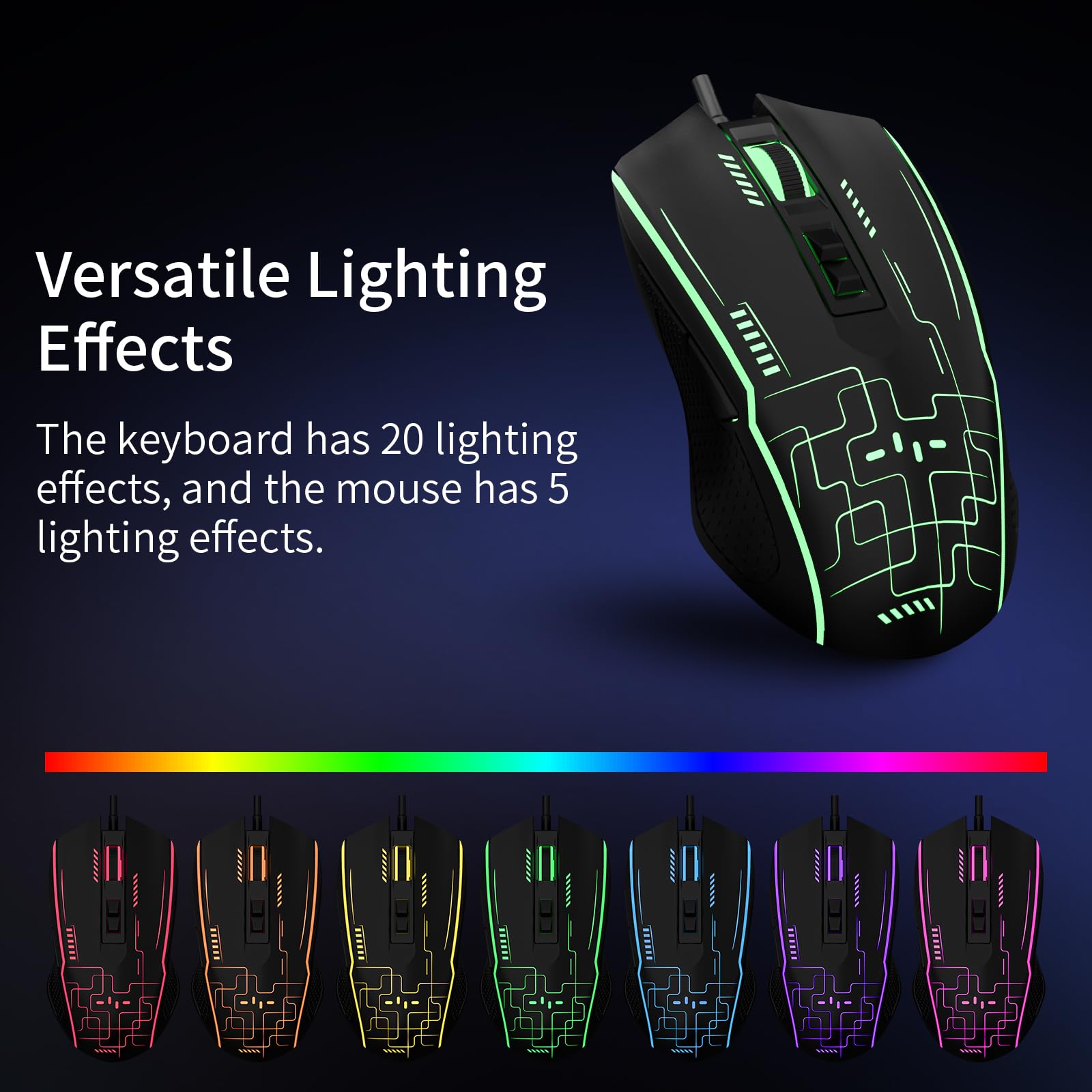 Bộ bàn phím, chuột máy tính có dây Gaming Newmen GM202, màu đen