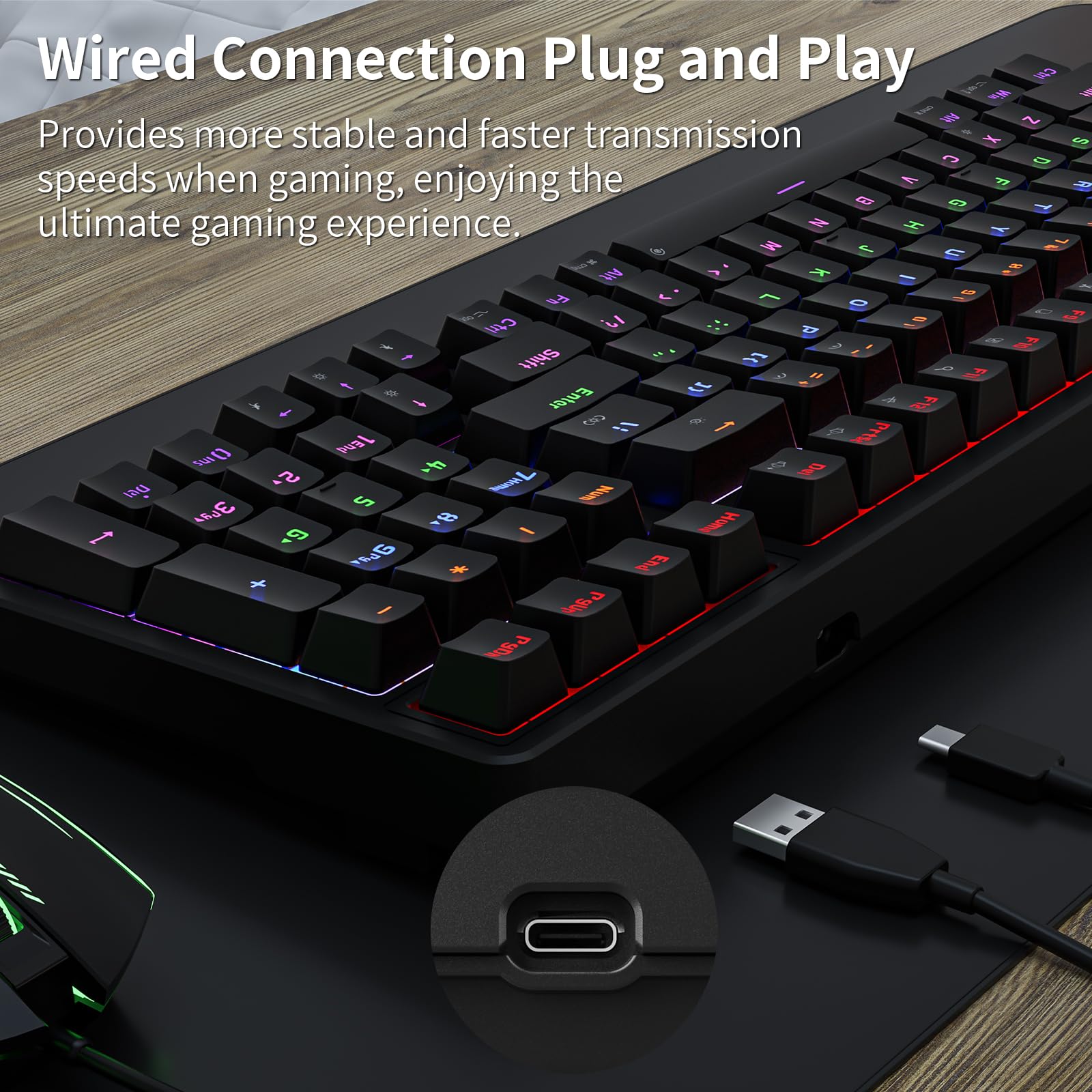 Bộ bàn phím, chuột máy tính có dây Gaming Newmen GM202, màu đen