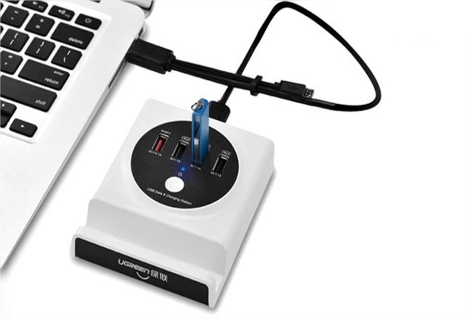 Bộ chia cổng USB 2.0 ra 4 cổng có chức năng OTG hỗ trợ nguồn 5V1A / 2.1A Ugreen UG-20352