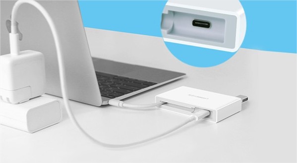 Bộ chia USB-C ra 4 cổng USB 3.0 hỗ trợ 1 cổng USB-C Ugreen UG-30278