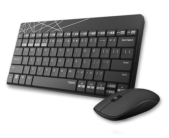 Bộ chuột bàn phím đa kết nối Wireless & Bluetooth Rapoo 8000M