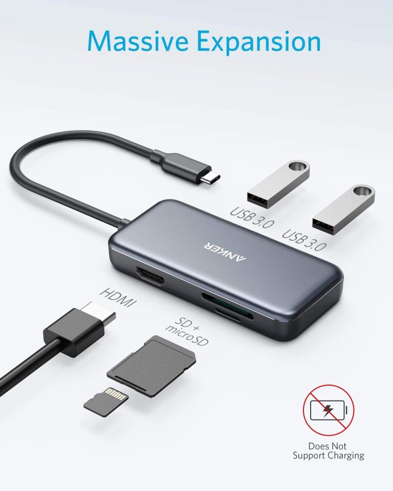 Bộ chuyển đổi 5 trong 1 USB-C, hiệu Anker  A8334HA1