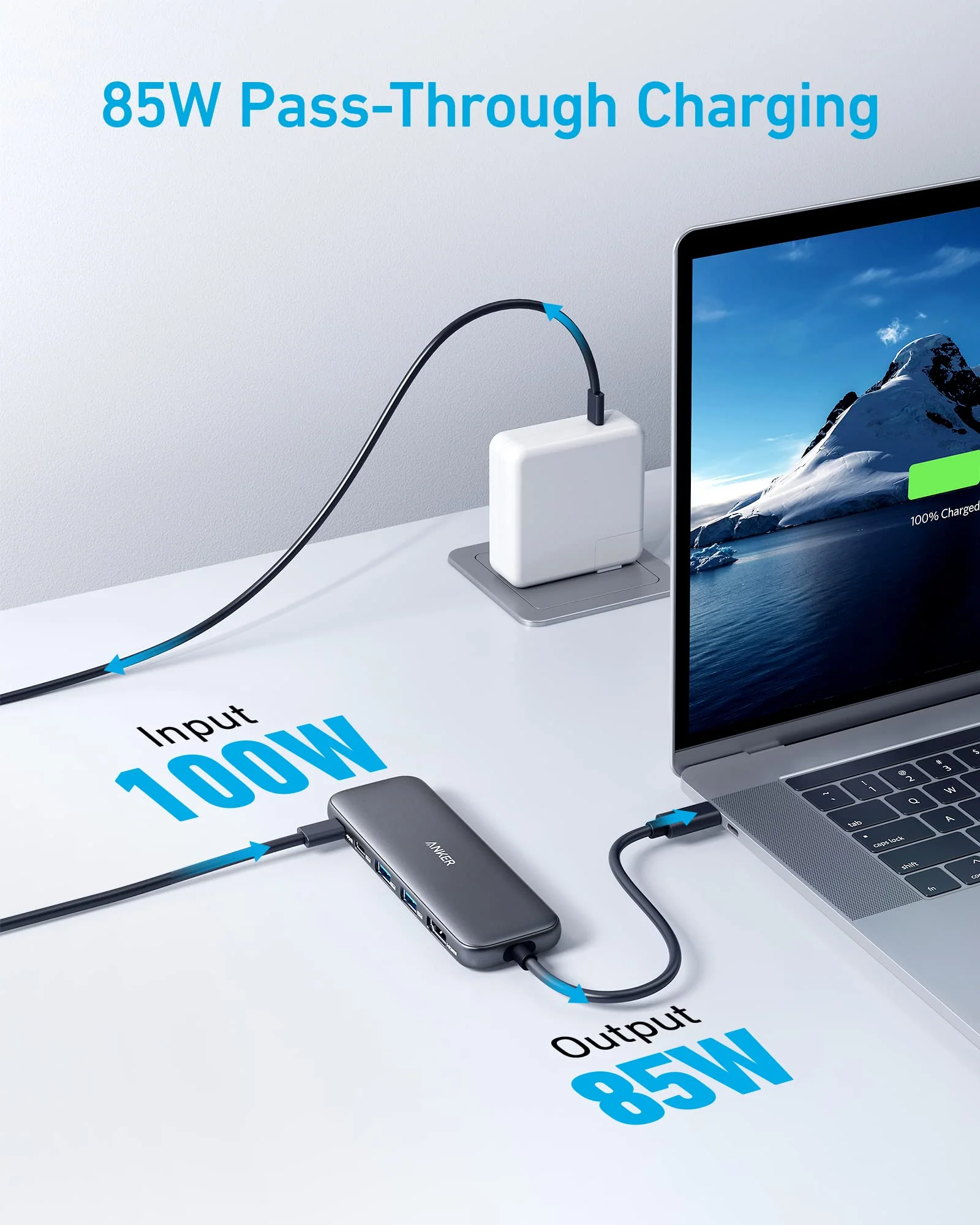 Bộ chuyển đổi 5 trong 1 USB-C, hiệu Anker  A8355H11