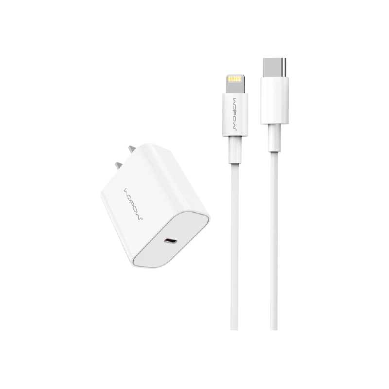 Bộ củ sạc Wopow 20W USB-C + dây C to lightning Q46