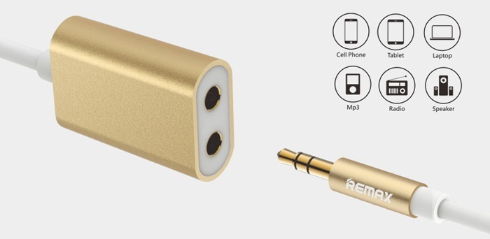 Bộ jack chia tai nghe và mic Remax RL-S20