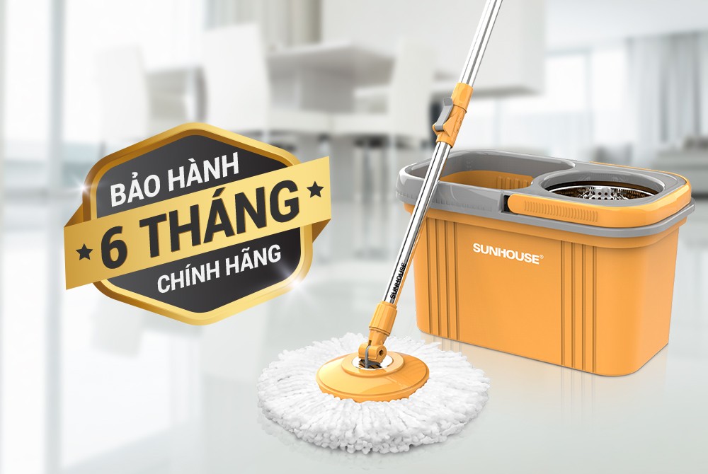 Bộ lau nhà xoay 360 độ SUNHOUSE KS-CL350PO