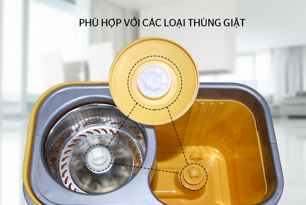 Bộ lau nhà xoay 360 độ SUNHOUSE KS-CL350PO