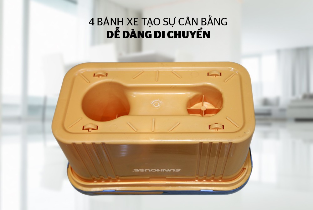 Bộ lau nhà xoay 360 độ SUNHOUSE KS-CL350PO