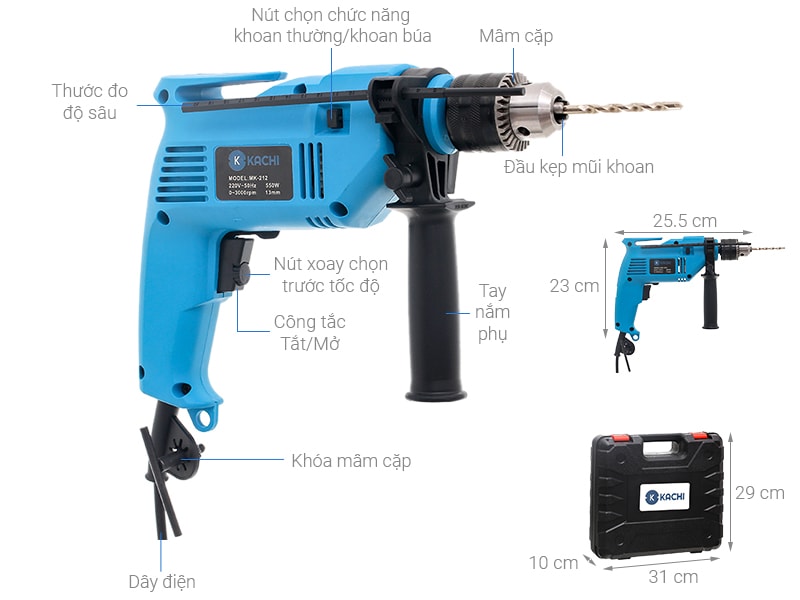 Bộ máy khoan Kachi MK-212